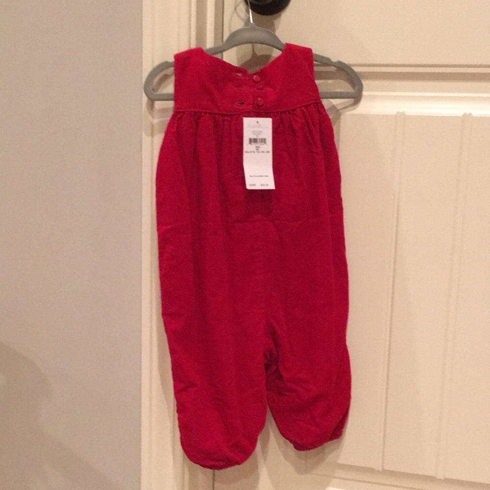 Ralph Lauren red corduroy jumper 6 month. NWT
